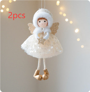 Christmas Winter Mesh Angel Big Eyes Girl Pendant