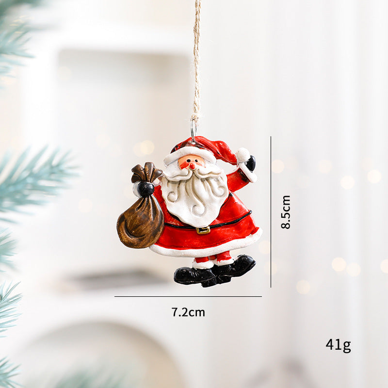 Christmas Decorations Elderly Snowman Gingerbread Man Small Pendant