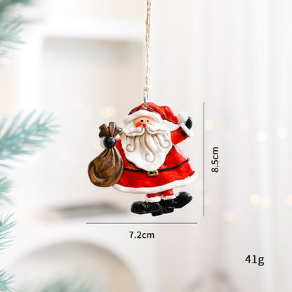 Christmas Decorations Elderly Snowman Gingerbread Man Small Pendant