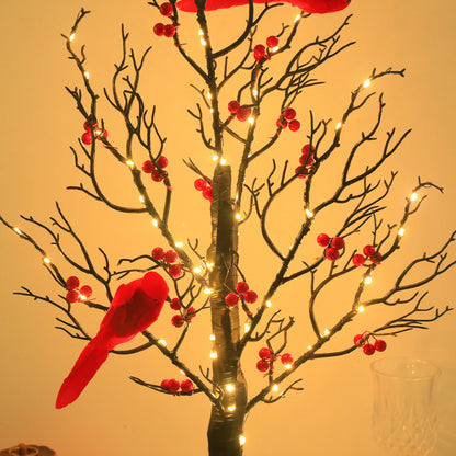Luminous Red Bird Winding Tree Lamp Decorative Atmosphere Holiday Lamp