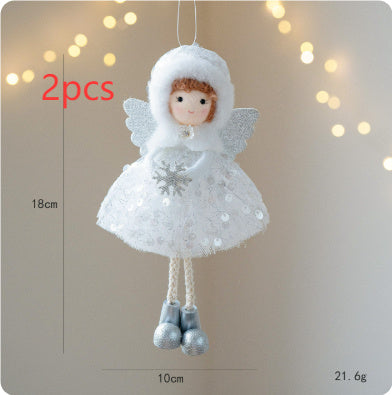Christmas Winter Mesh Angel Big Eyes Girl Pendant
