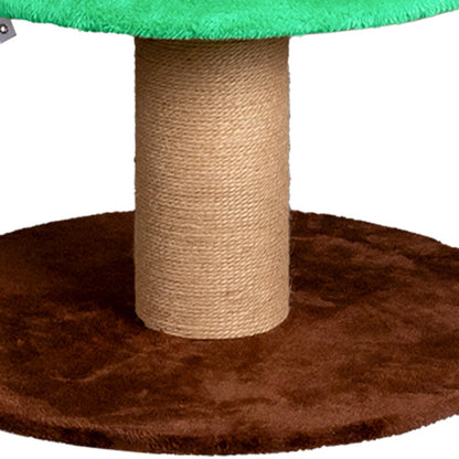 59" Large Tall Christmas Tree Cat Tower – Multi-Level Cat Scratching Tree with Dual Cat Houses (Green)