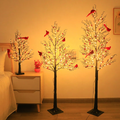 Luminous Red Bird Winding Tree Lamp Decorative Atmosphere Holiday Lamp