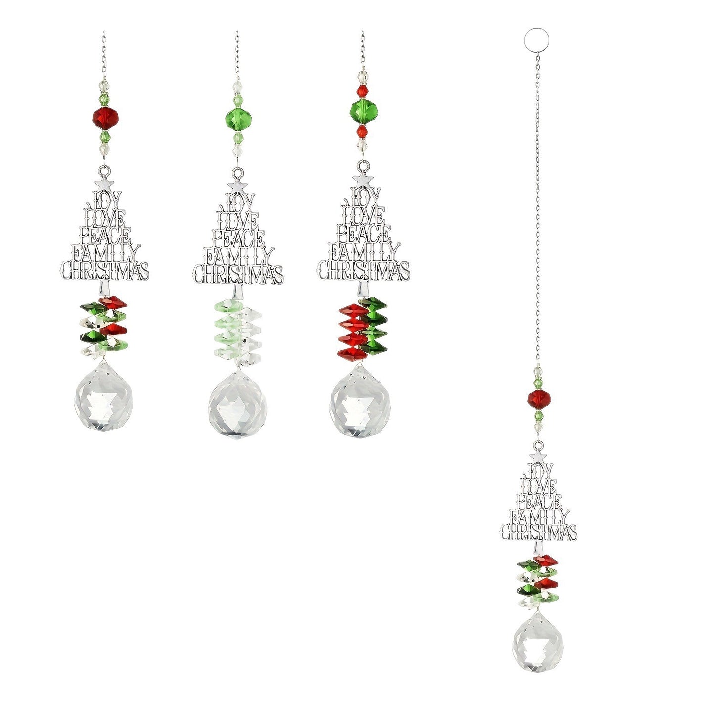 Christmas Sun Catcher Crystal Christmas Tree Pendant