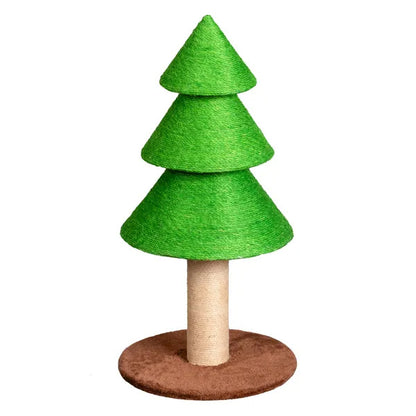 31.5" Christmas Tree Cat Scratcher – Large Sisal Cat Scratching Tower for Indoor Cats (Grass Green)